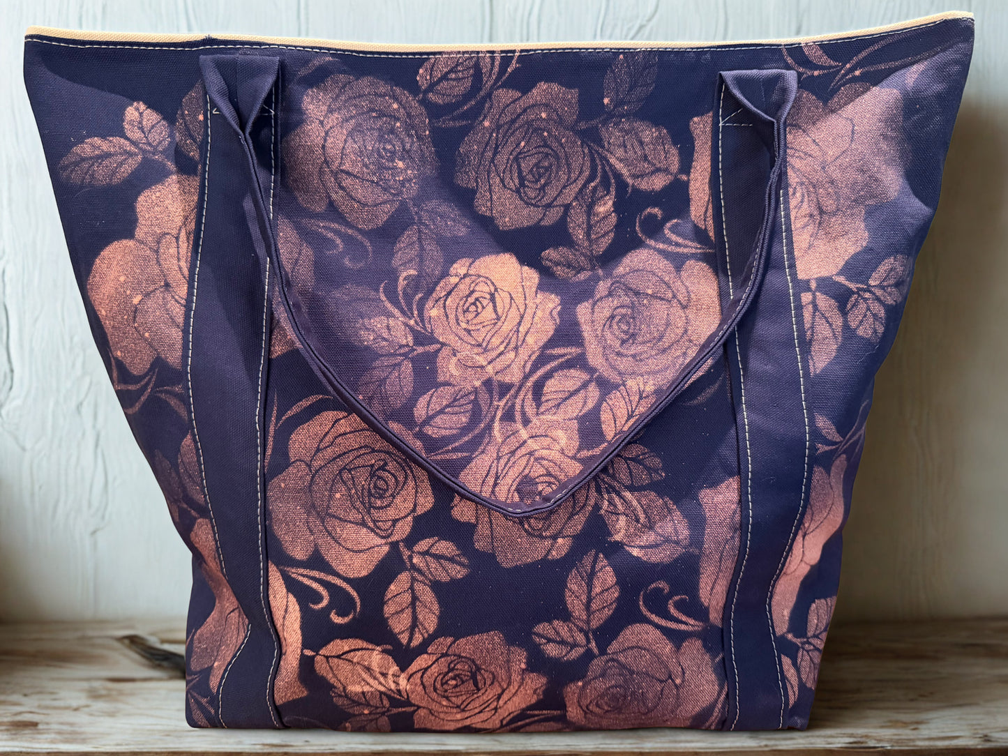 Country Bloom Tote - Midnight Rose - Extra Large