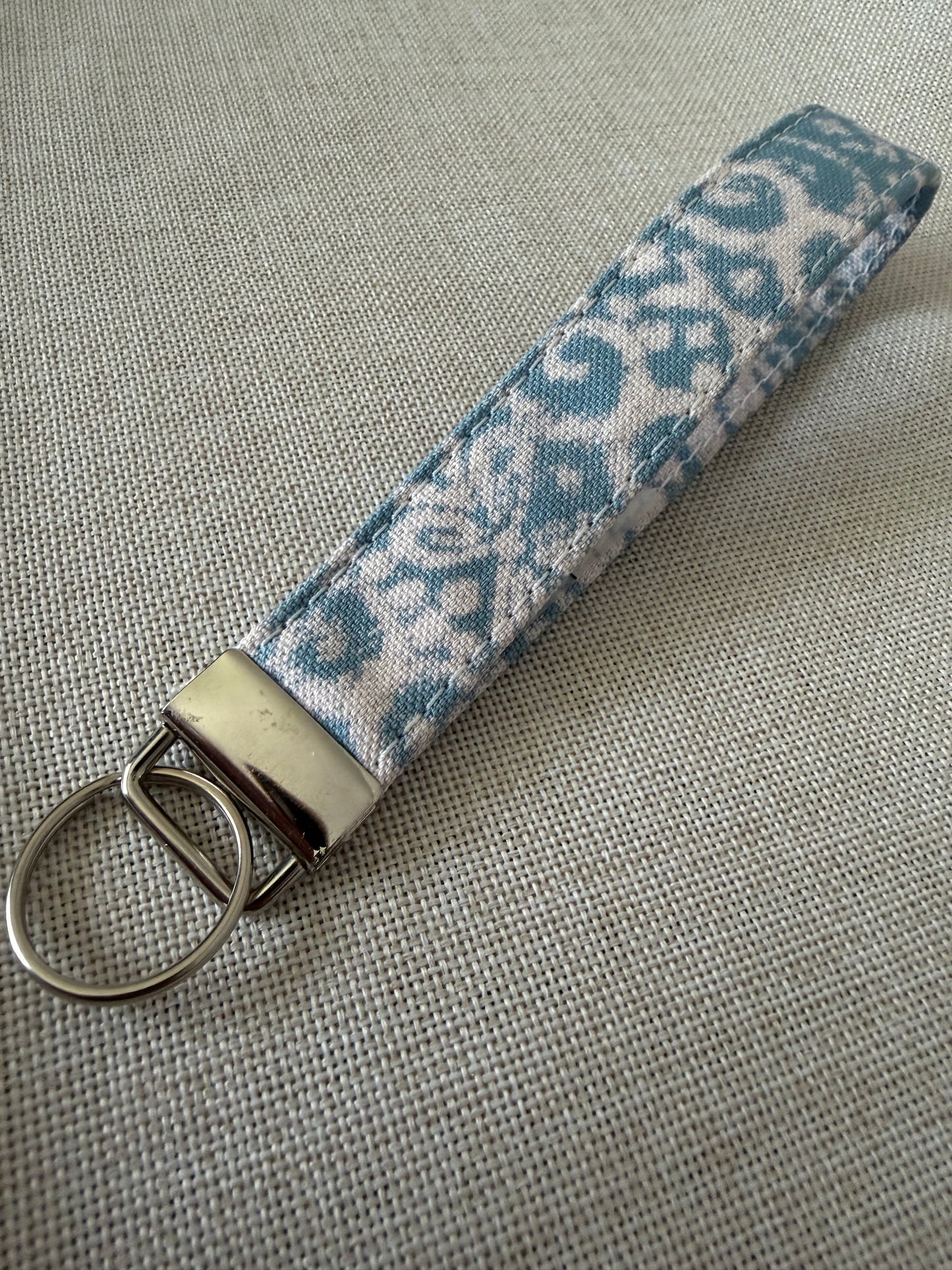 Light Blue Butterfly Wristlet