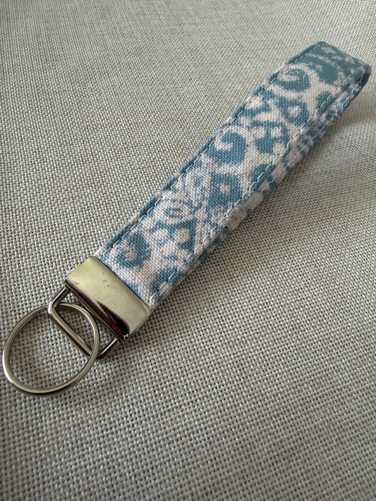 Light Blue Butterfly Wristlet