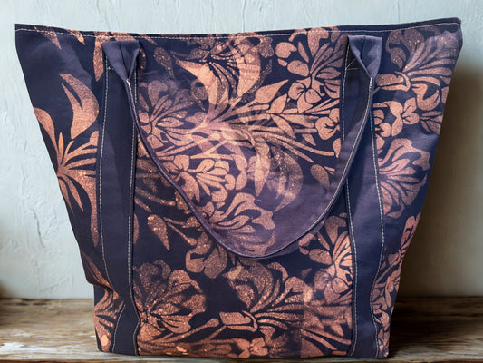 Country Bloom Tote - Midnight Tropical - Extra Large