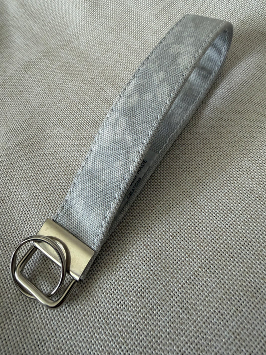 Grey Floral Wristlet